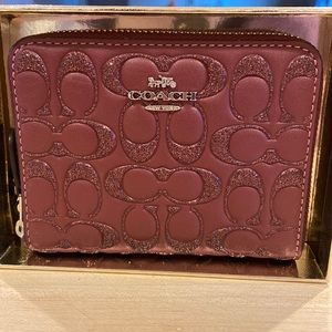 New in box Coach zip wallet